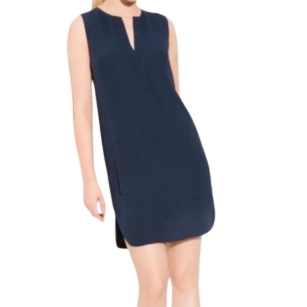 Vince silk dress with side pockets. EUC.